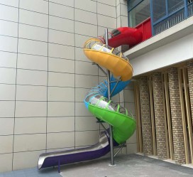 合肥奧體小學(xué)不銹鋼滑梯項目